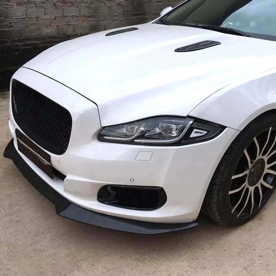 New Carbon Fiber Front Lip Bumper Chin Splitters Body Kits for  XJL 2009-2016 Car Accessories